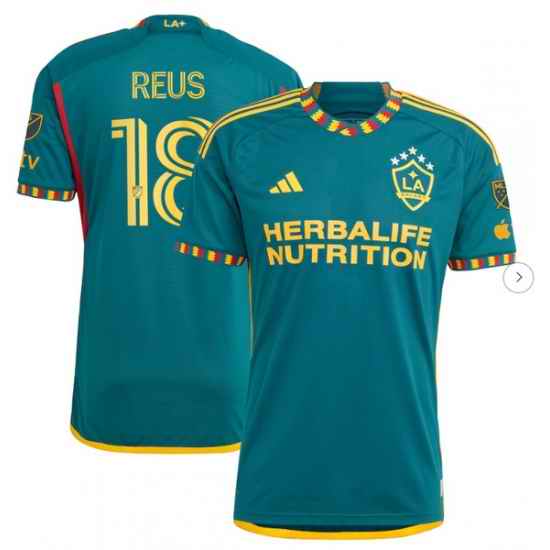 Mens LA Galaxy Marco Reus adidas Green 2024 LA Kit Authentic Player Jersey